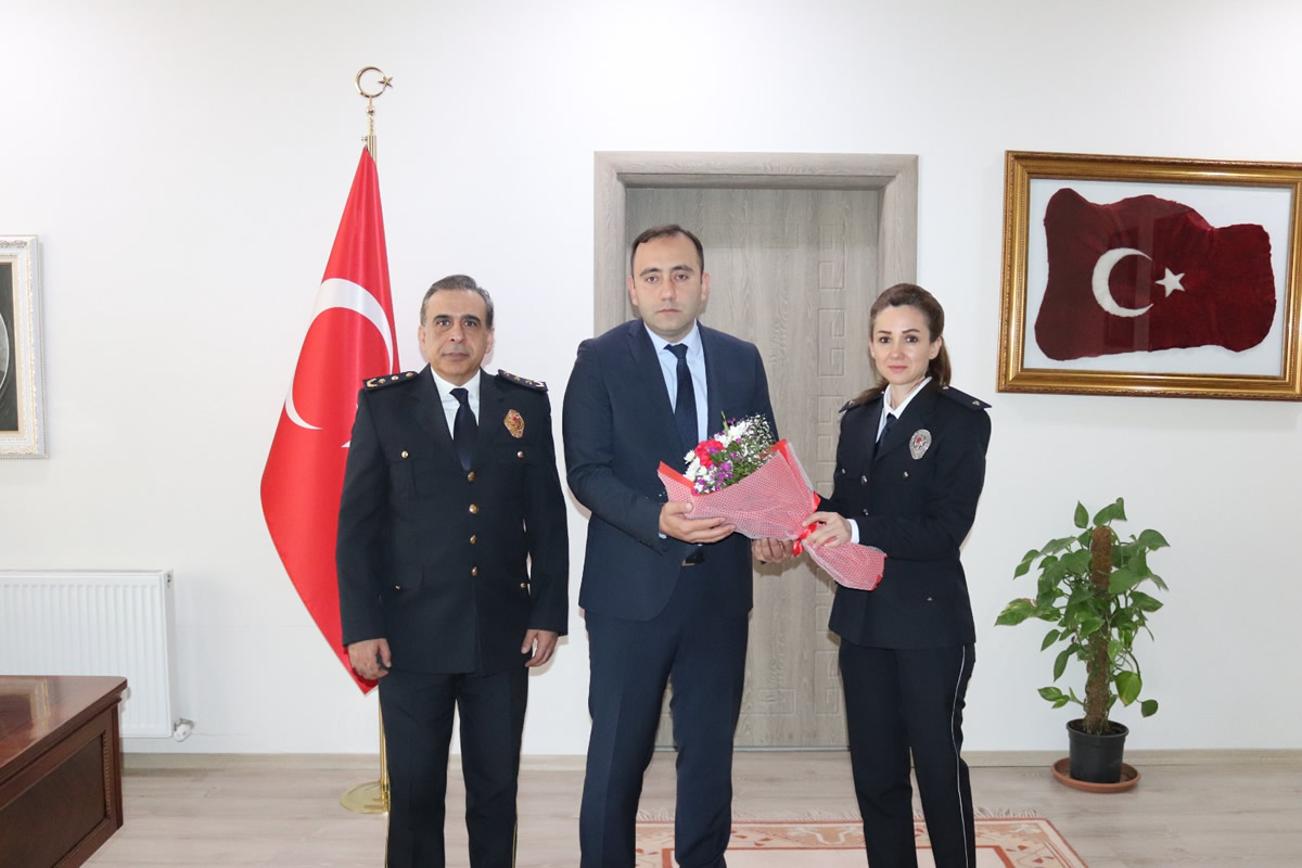 Emniyet Mensupları, Polis Haftası Münasebetiyle Kaymakam Cevdet BAKKAL'ı Ziyaret Ettiler
